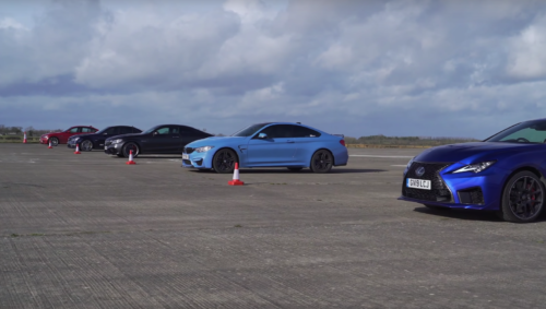 DRAG RACE: BMW M4 vs LEXUS RC-F vs MERCEDES-AMG C63 S vs OLD C63 vs OLD M3
